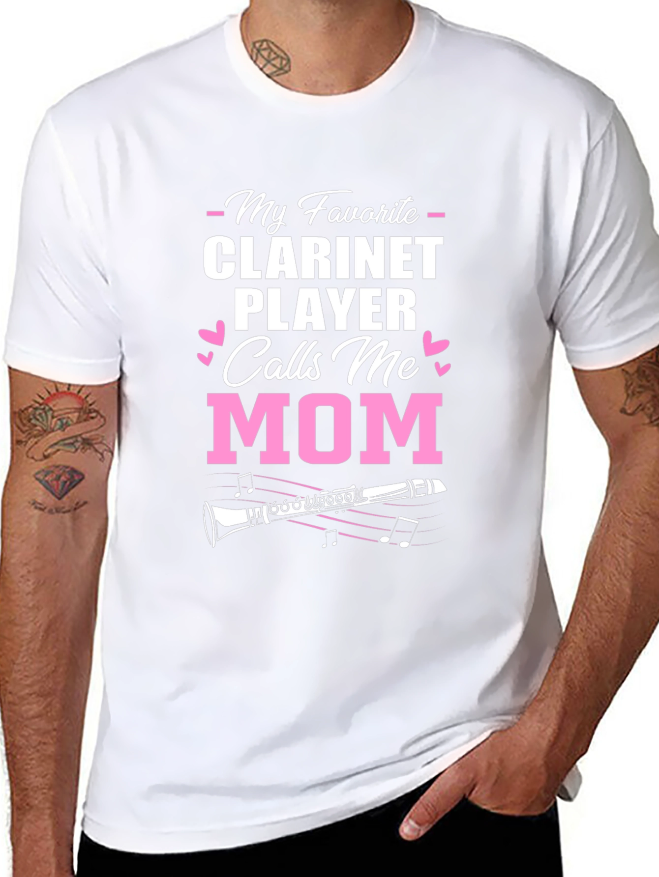 Clarinet Player Mom Graphic T-Shirt