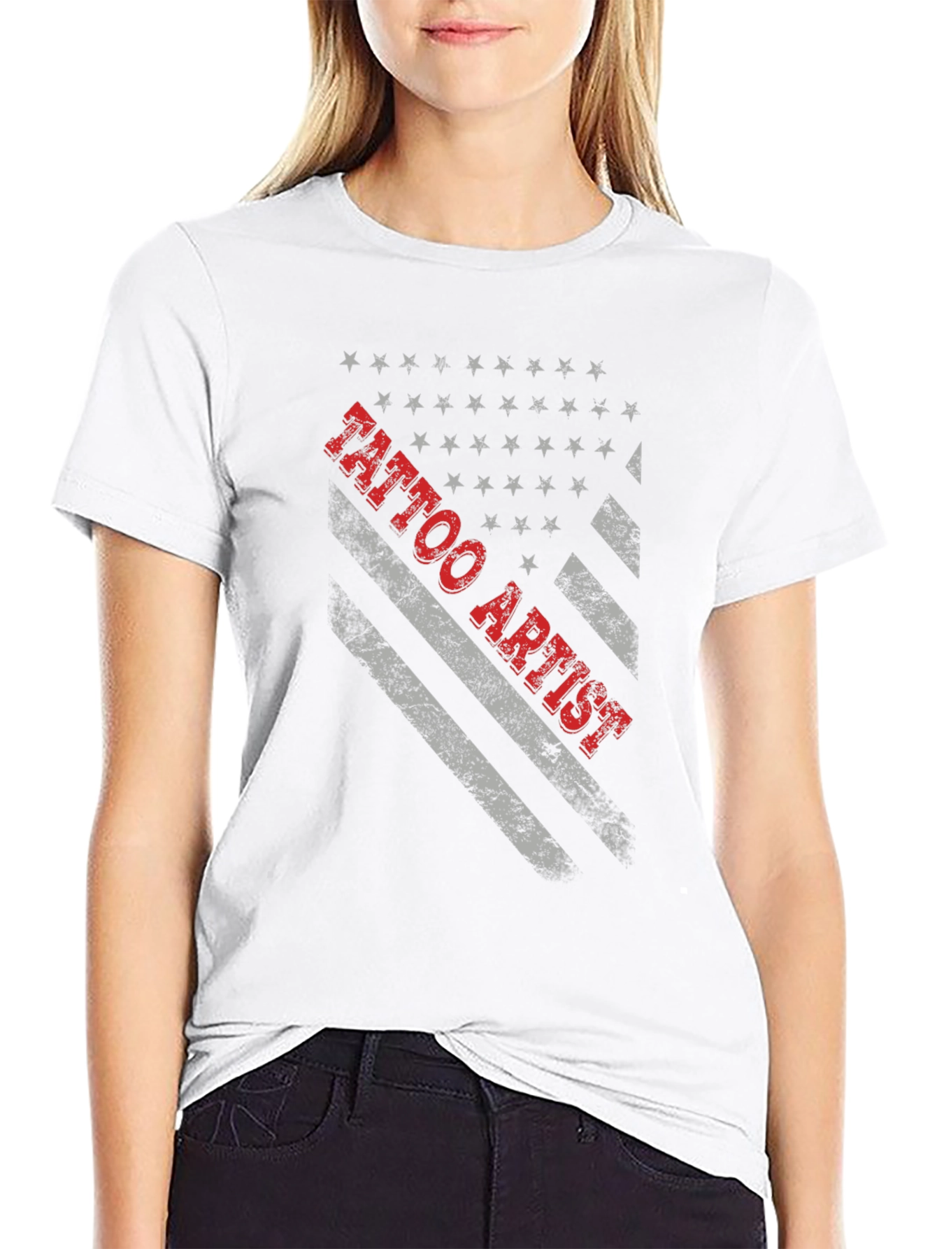 Tattoo Artist American Flag Graphic T-Shirt