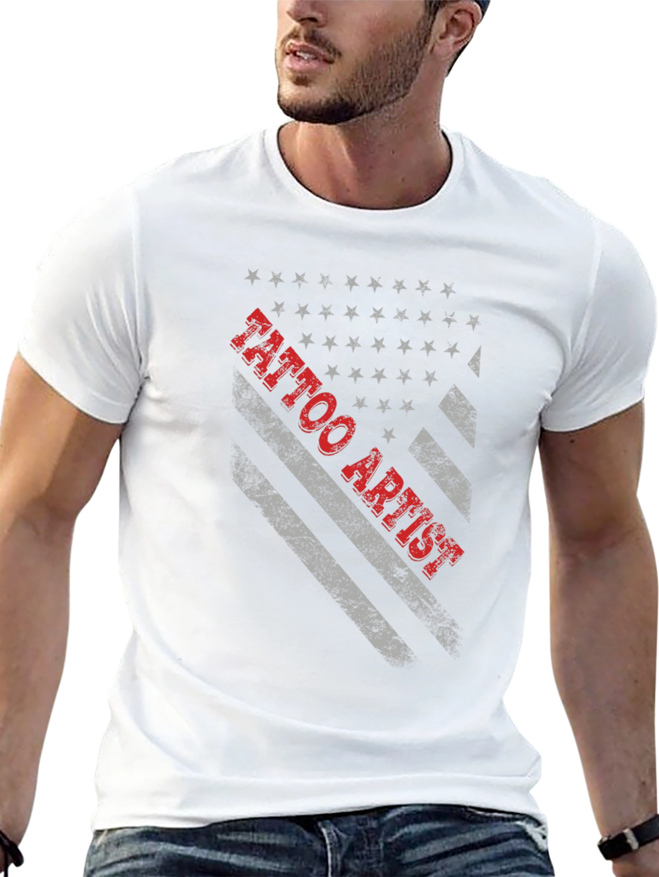 Tattoo Artist American Flag Graphic T-Shirt