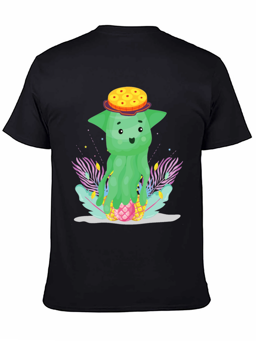 Funky Pineapple Head T-Shirt - Tropical Cartoon Tee