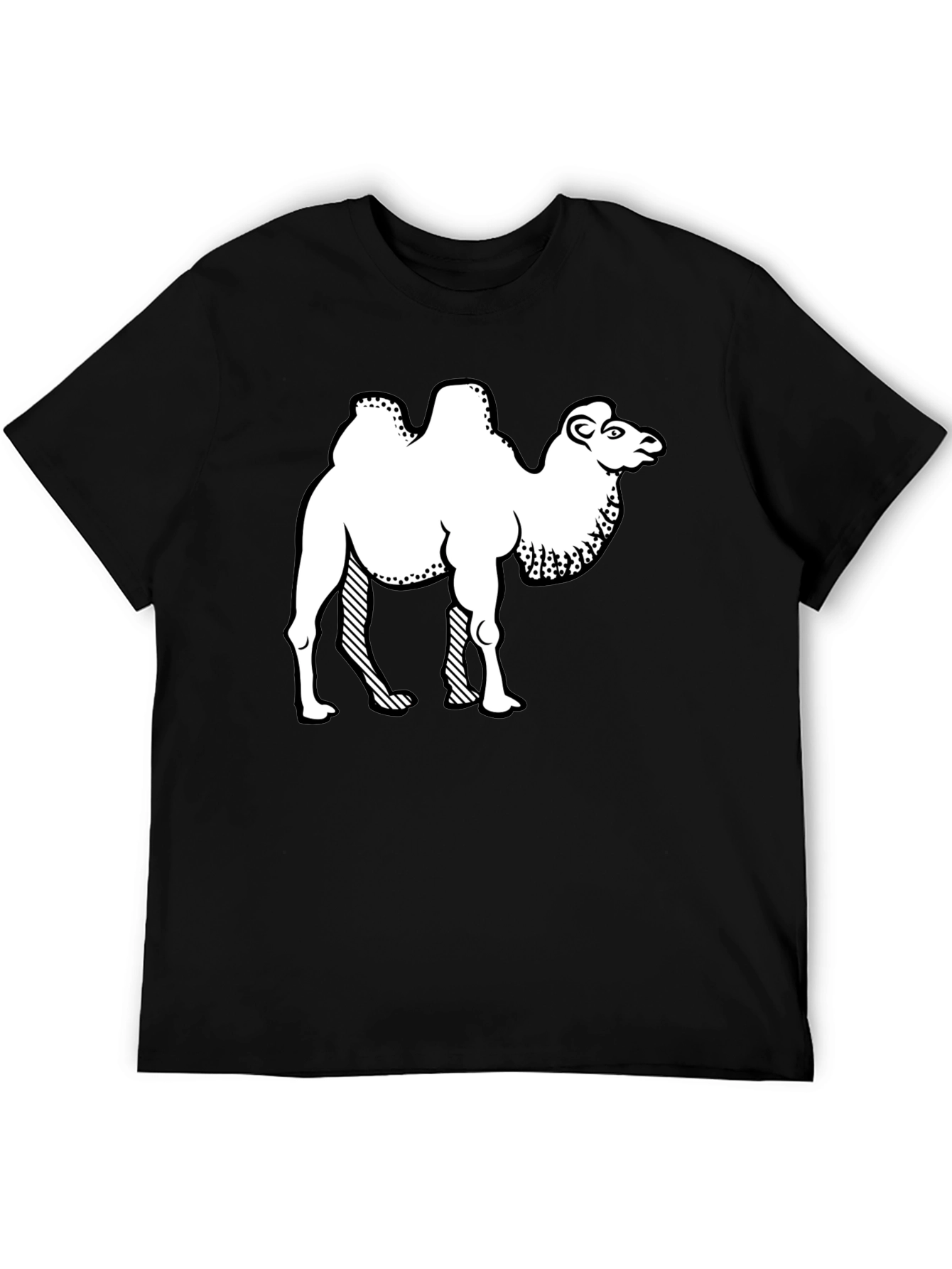 Camel Graphic Print Crew Neck T-Shirt