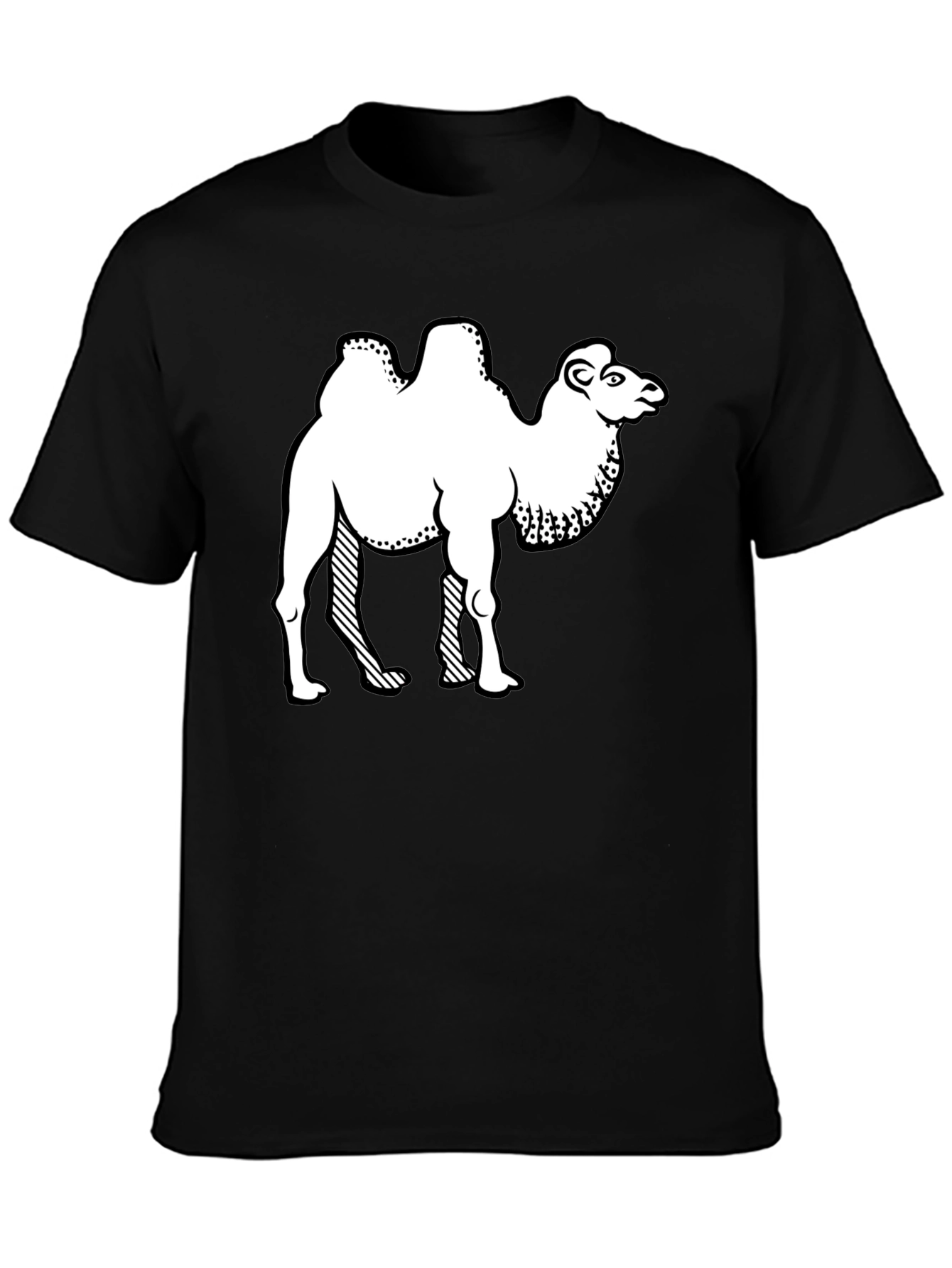 Camel Graphic Print Crew Neck T-Shirt