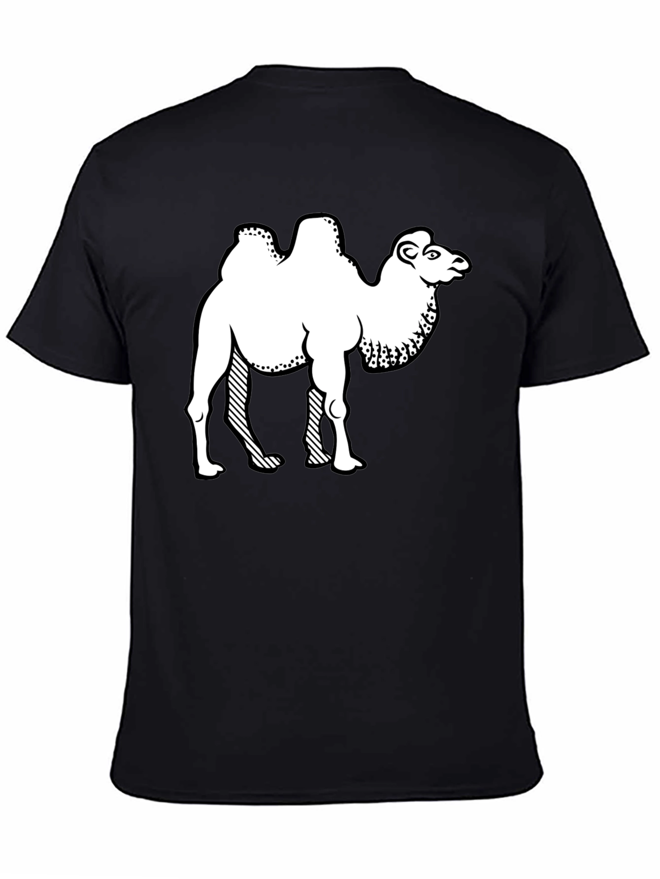 Camel Graphic Print Crew Neck T-Shirt