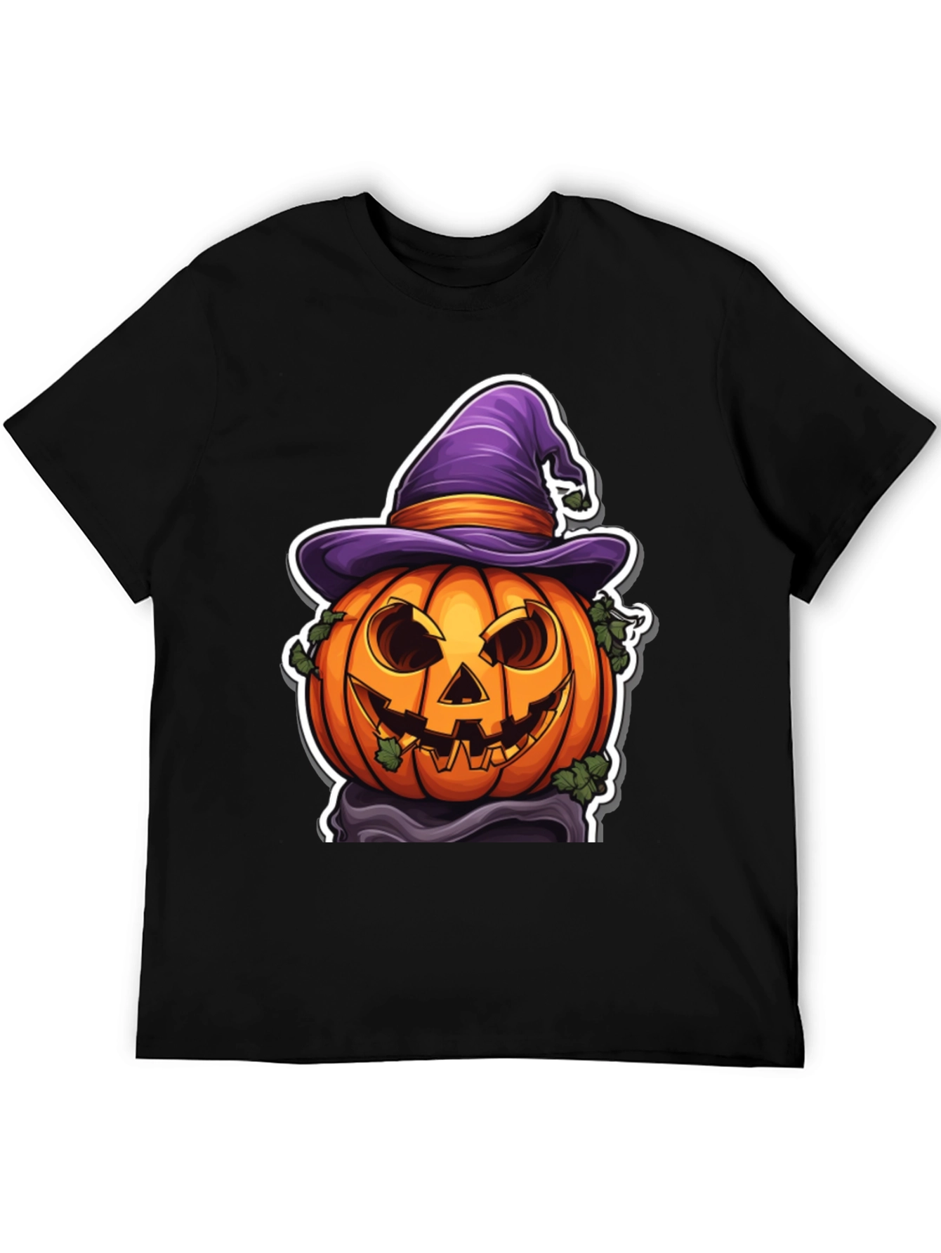 Halloween Pumpkin Witch Hat T-Shirt