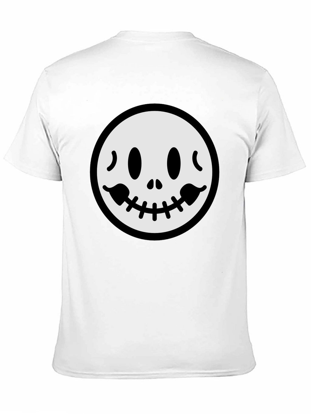 Spooky Smile Graphic Tee - Black Cotton T-Shirt