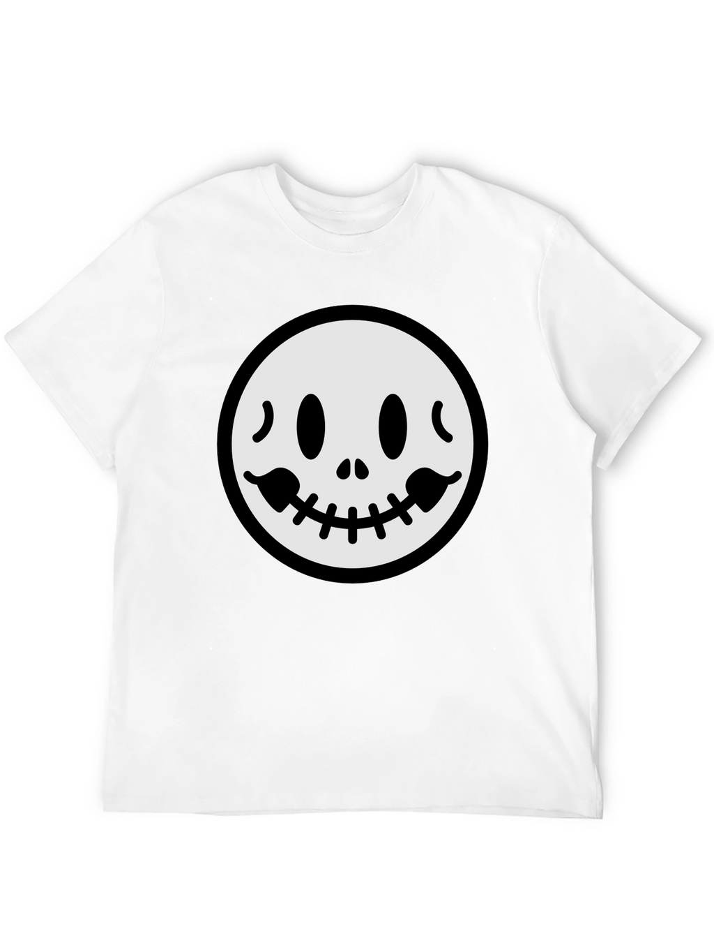 Spooky Smile Graphic Tee - Black Cotton T-Shirt