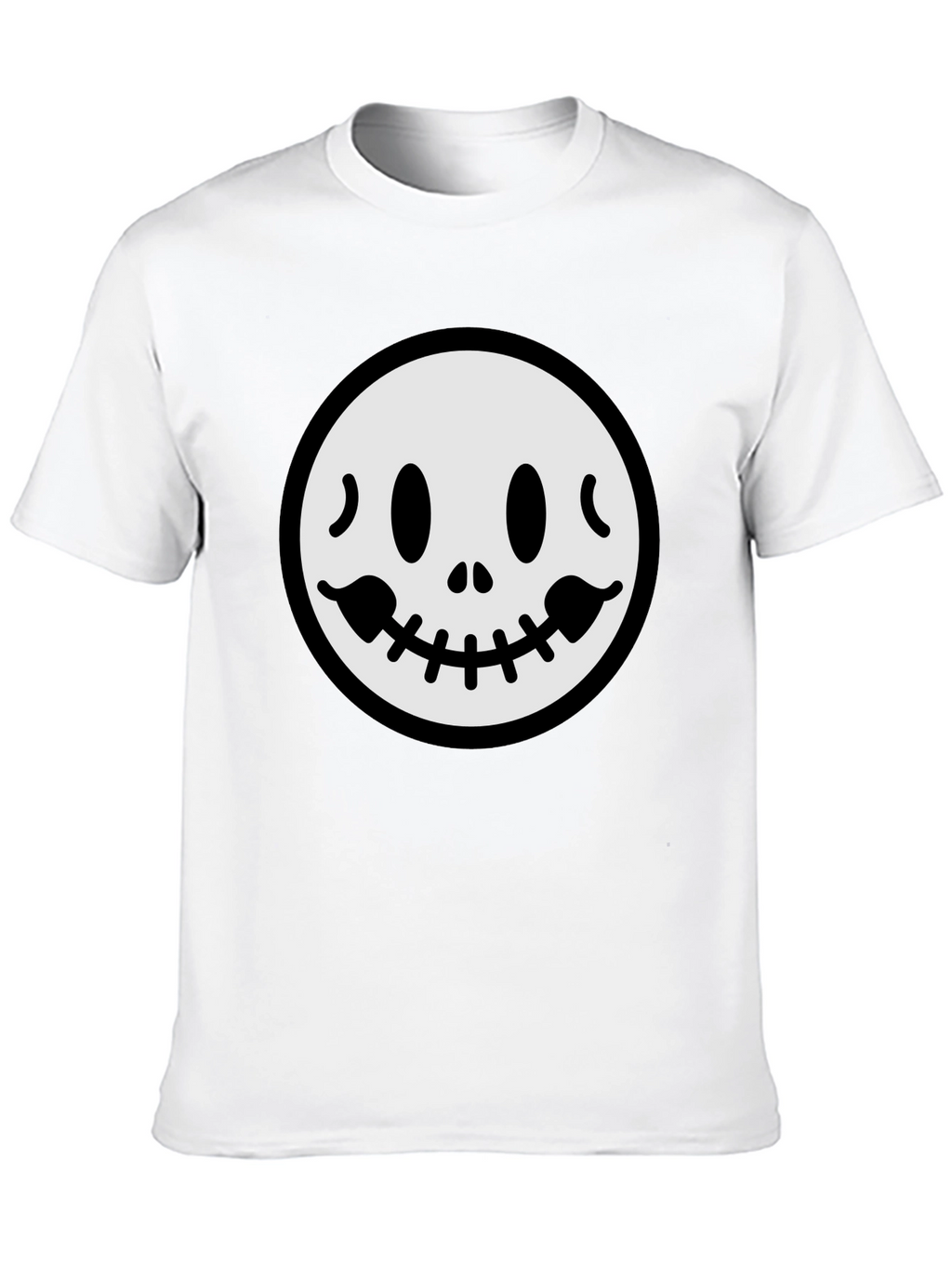 Spooky Smile Graphic Tee - Black Cotton T-Shirt