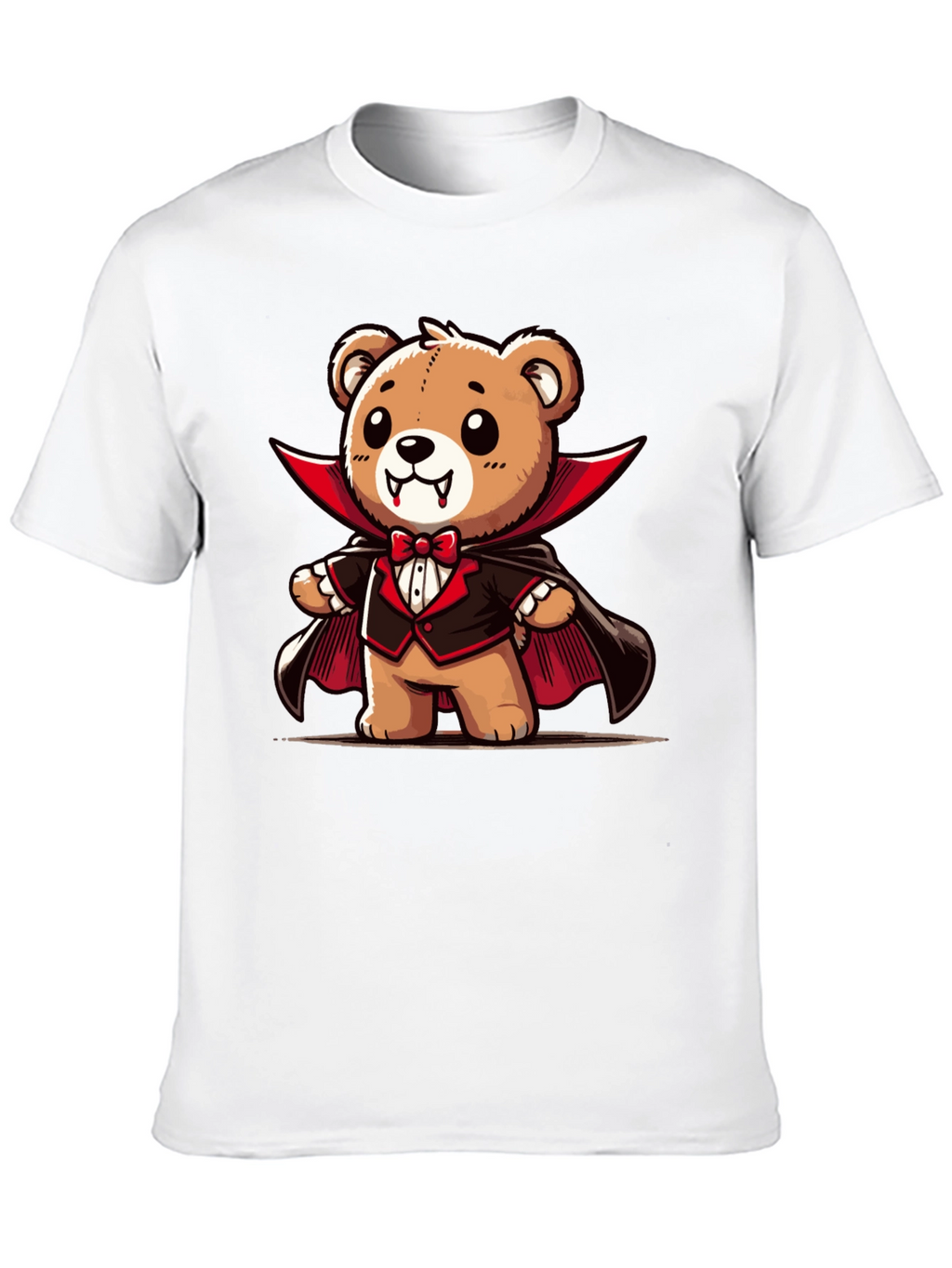 Vampire Teddy Bear Graphic T-Shirt - Spooky Cute Tee
