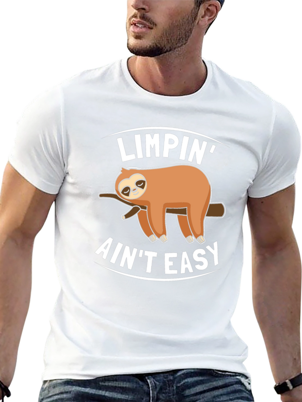Limpin Aint Easy Sloth Graphic T-Shirt