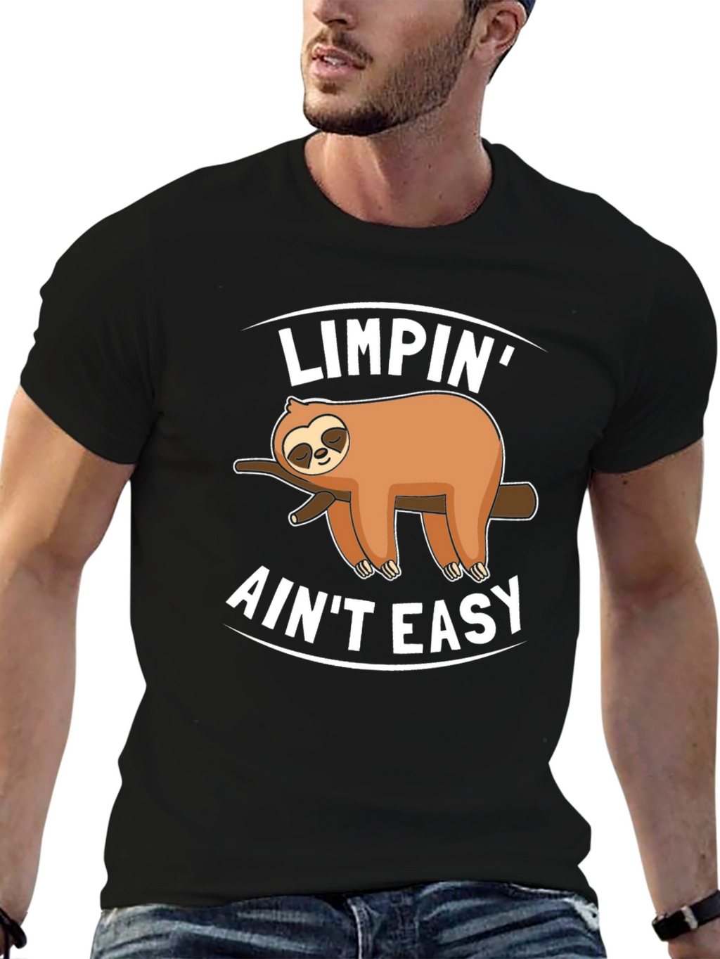 Limpin Aint Easy Sloth Graphic T-Shirt