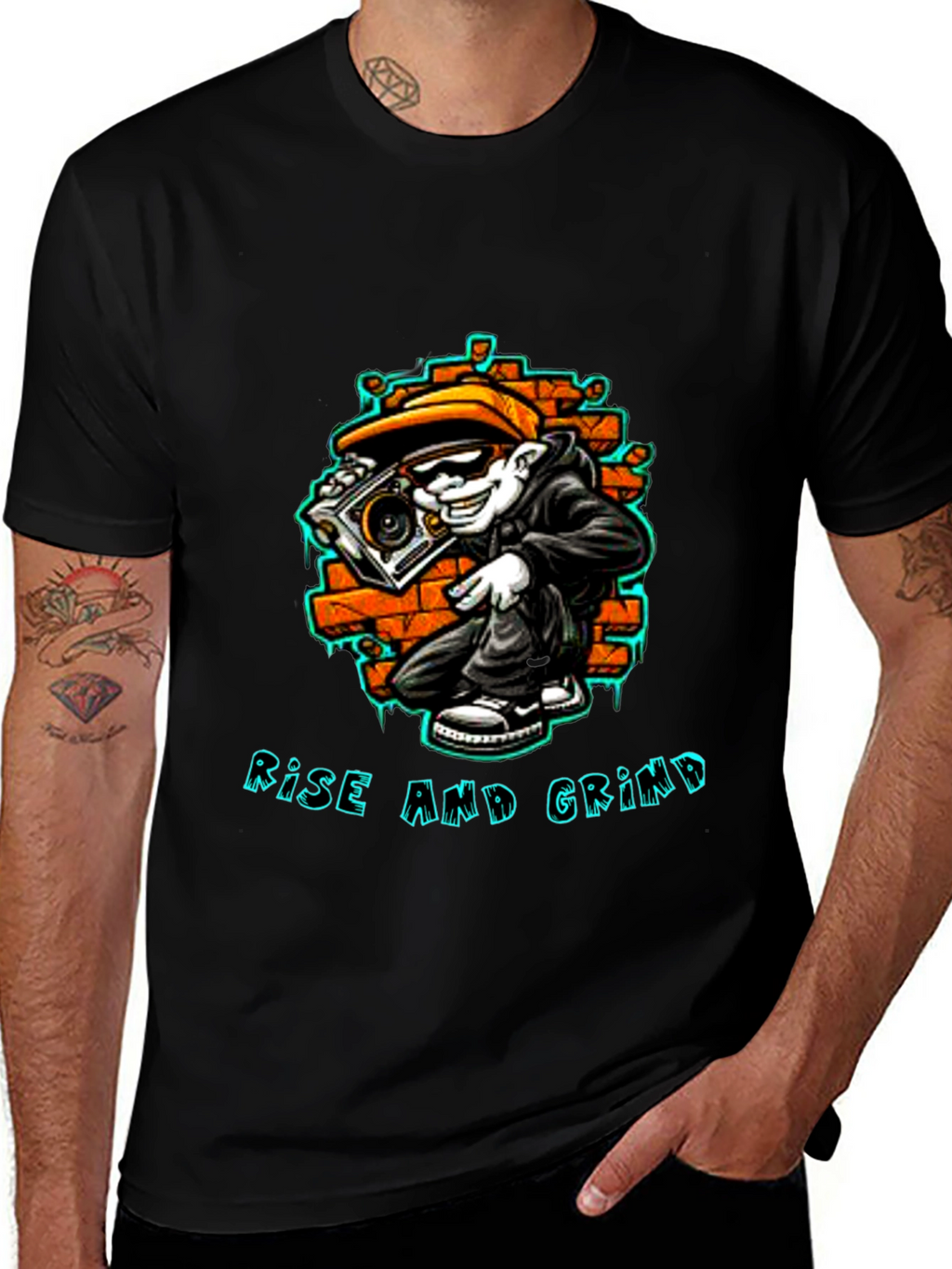 Rise and Grind Graphic Tee - Streetwear Style