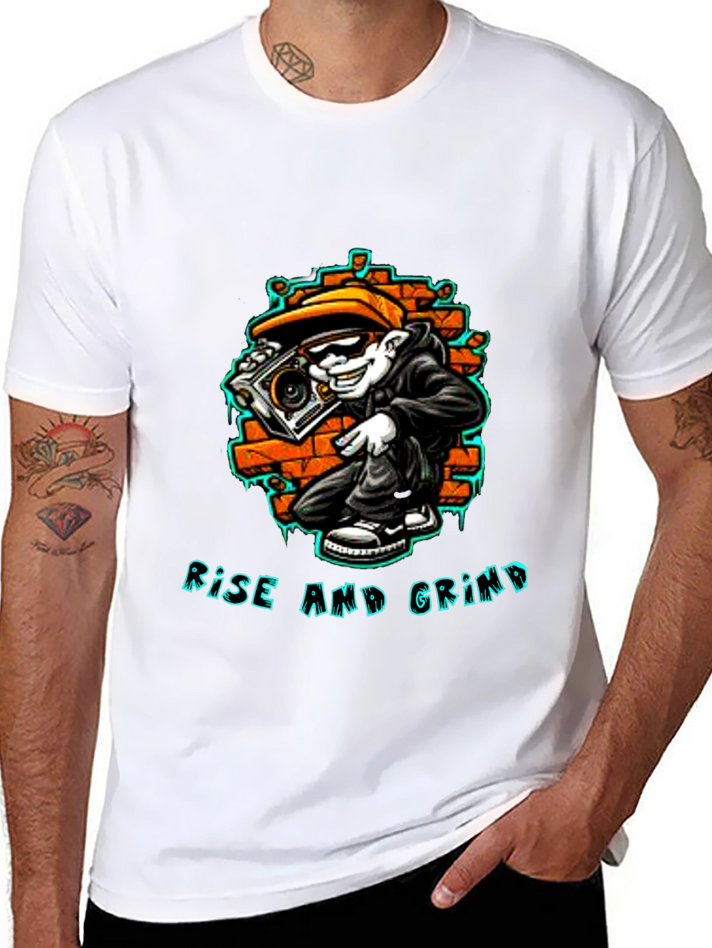Rise and Grind Graphic Tee - Streetwear Style
