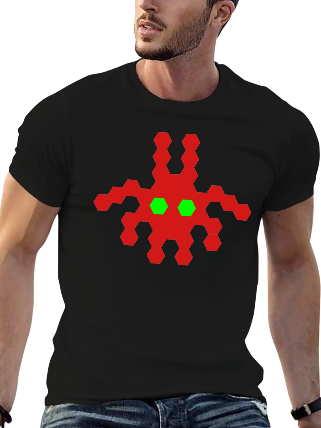 Retro Alien Graphic Tee - Black