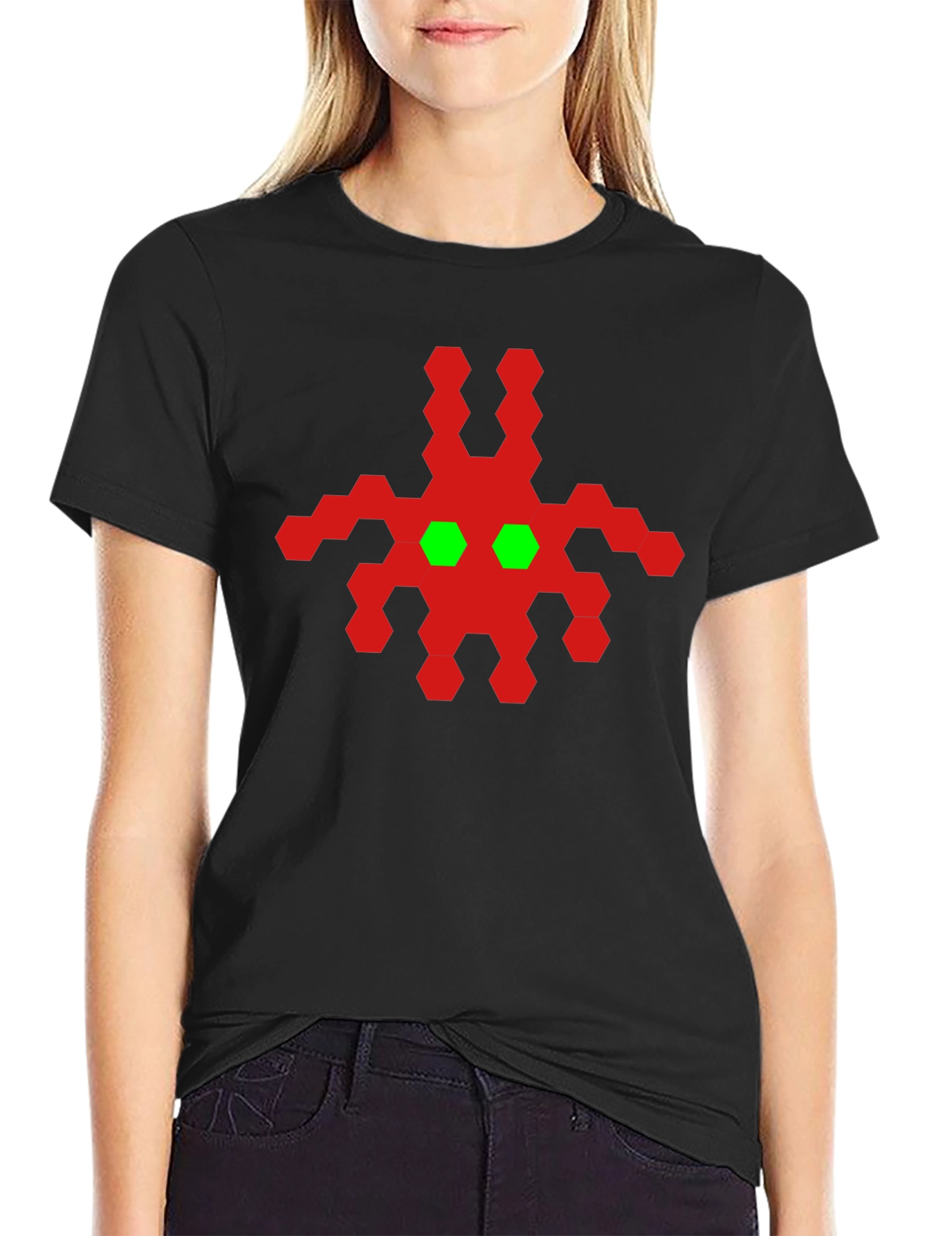 Retro Alien Graphic Tee - Black