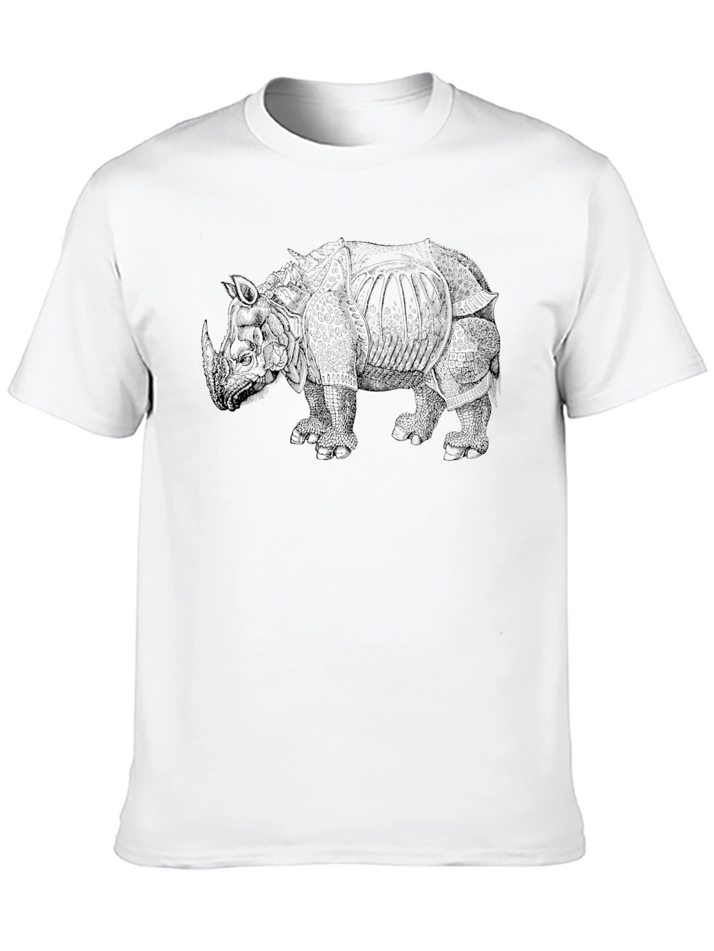 Rhino Graphic Print Black T-Shirt