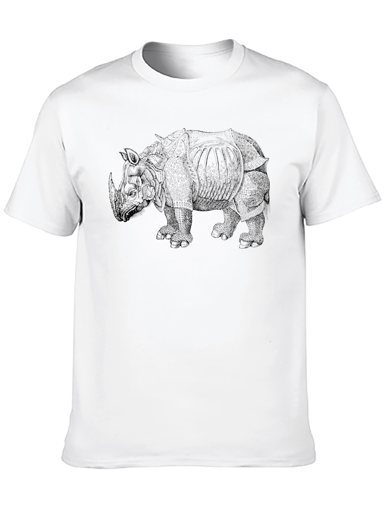 Rhino Graphic Print Black T-Shirt
