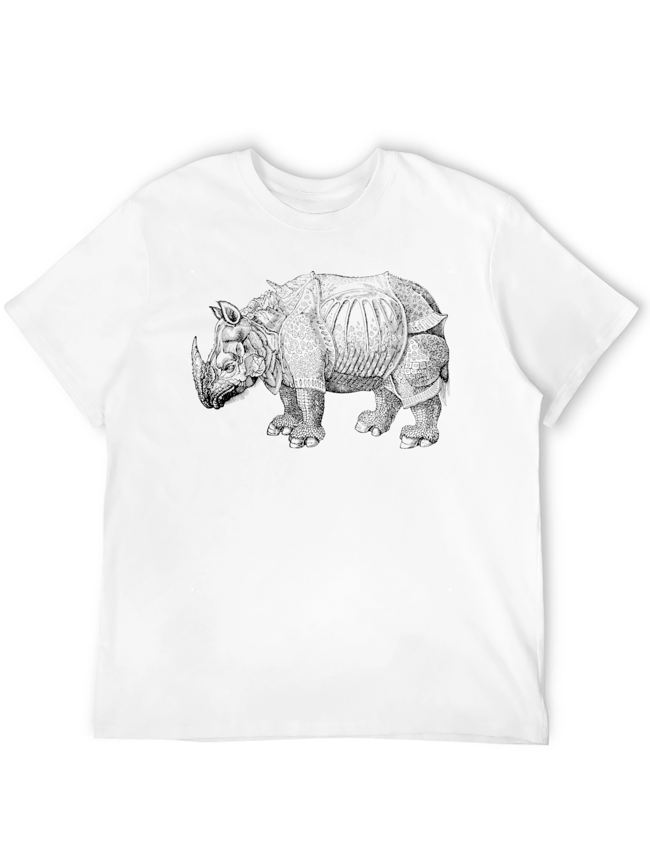 Rhino Graphic Print Black T-Shirt