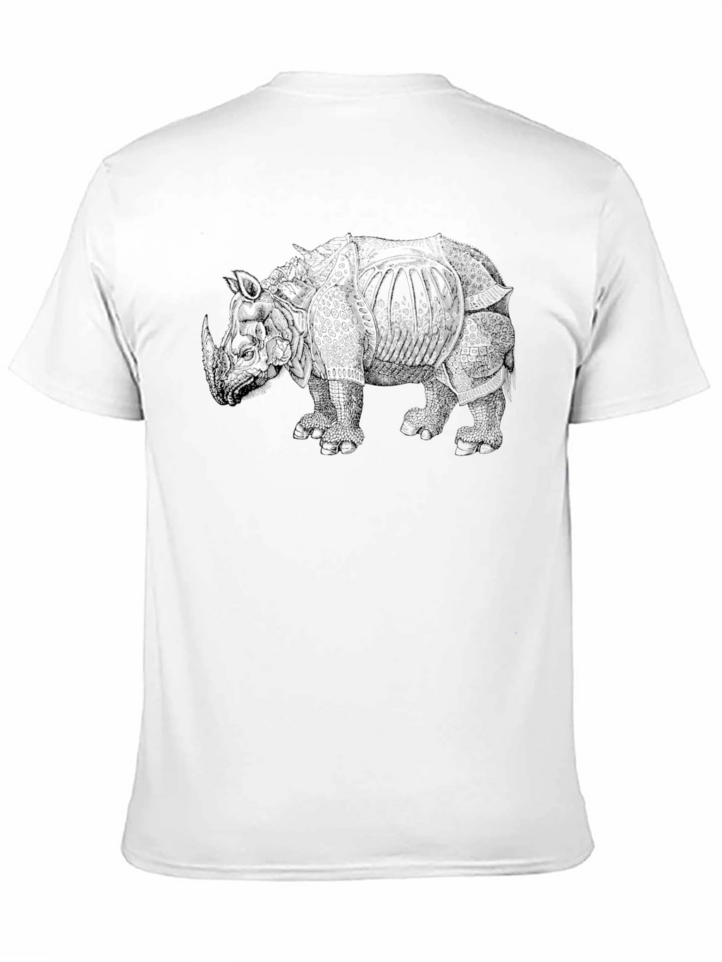 Rhino Graphic Print Black T-Shirt