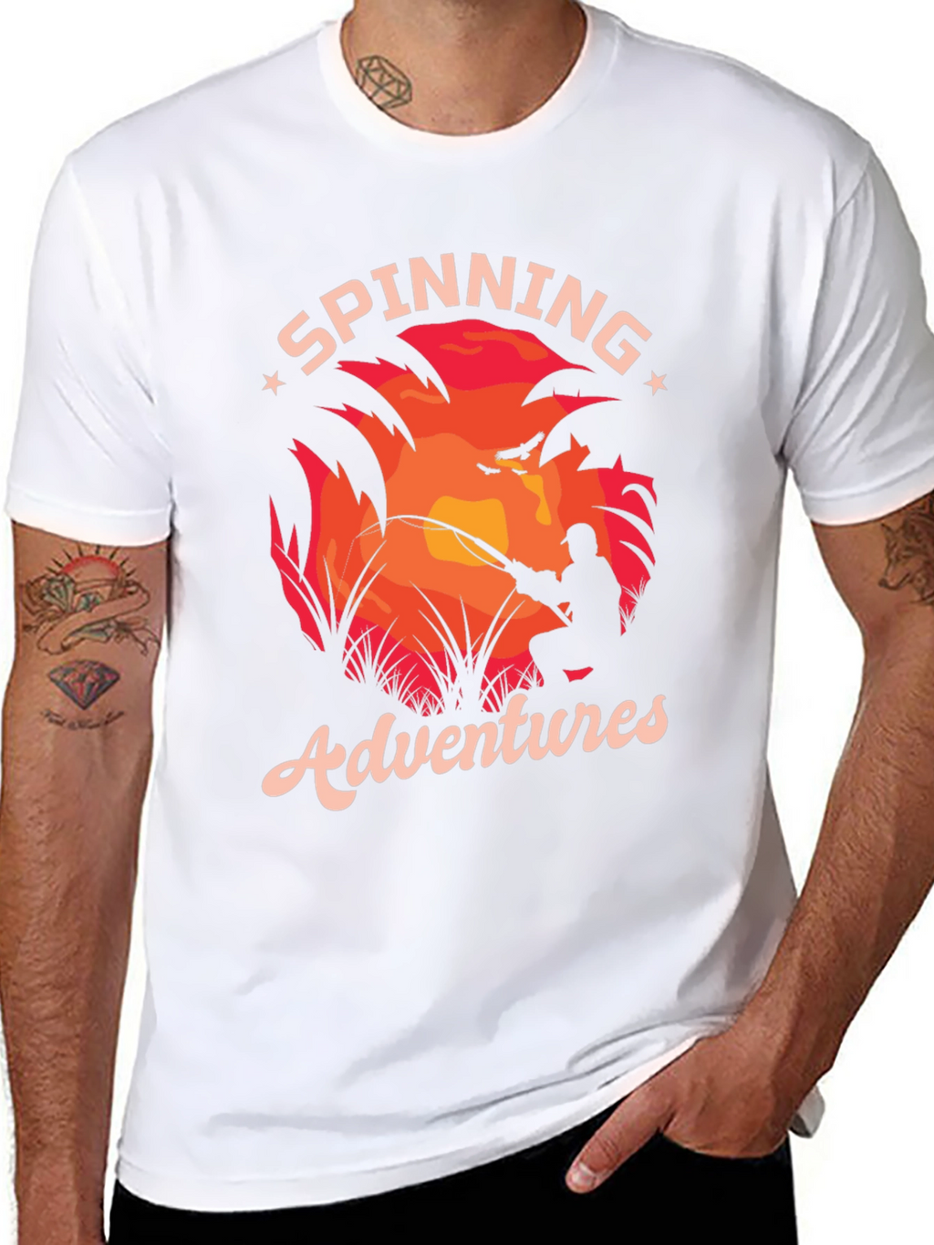 Spinning Adventures T-Shirt Fishing Graphic Tee