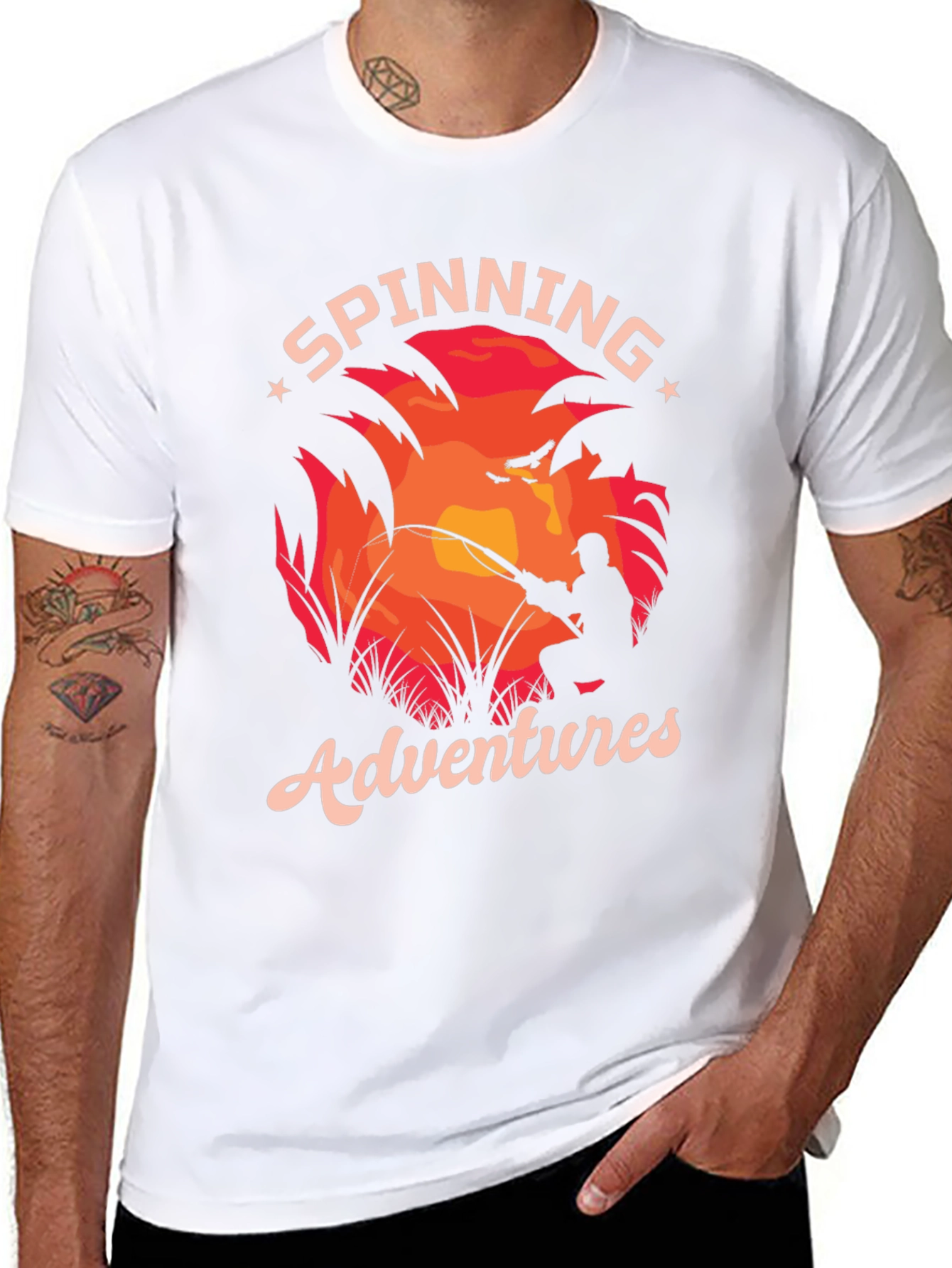Spinning Adventures T-Shirt Fishing Graphic Tee