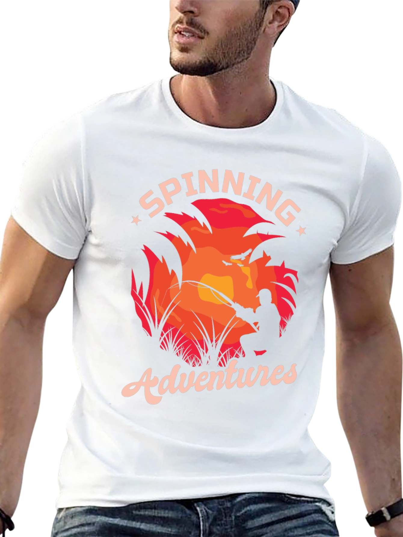 Spinning Adventures T-Shirt Fishing Graphic Tee