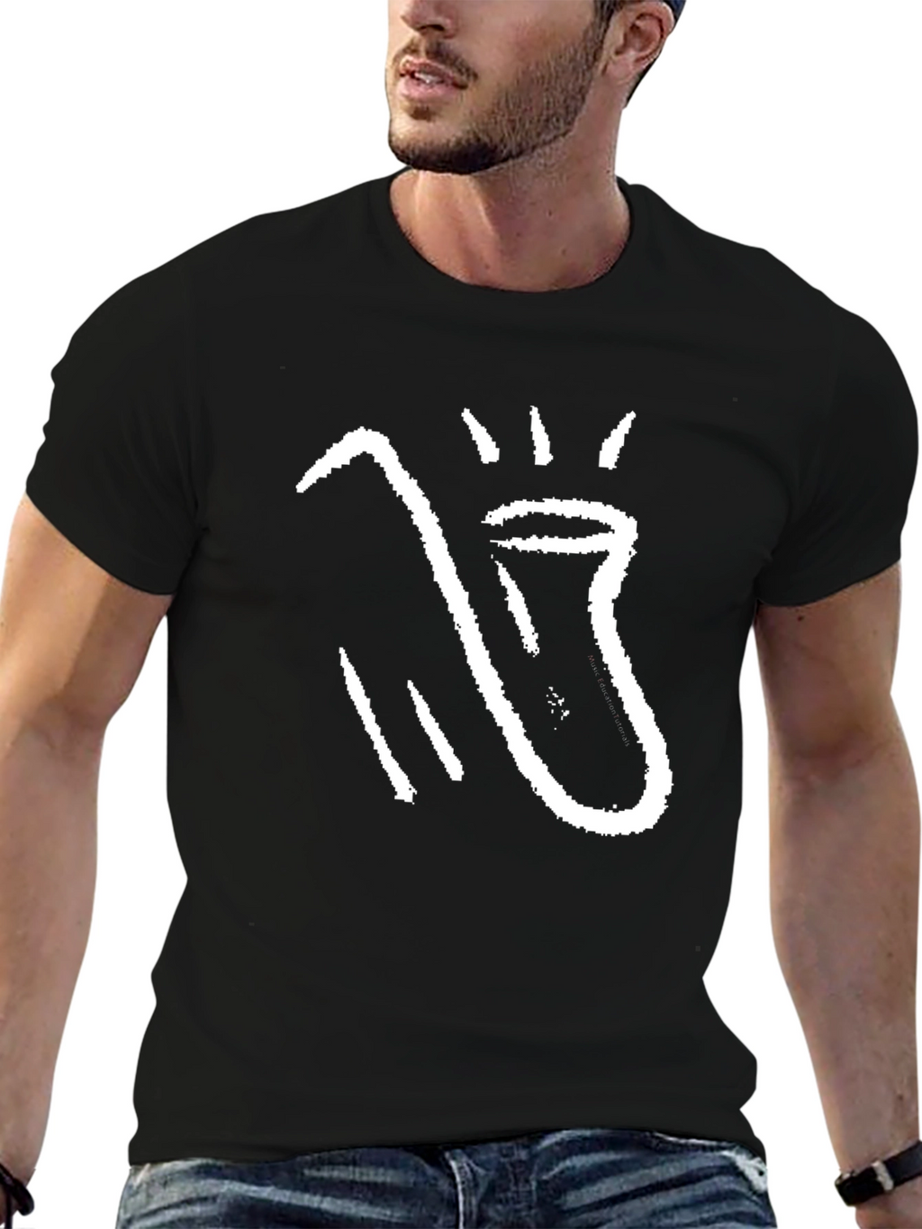 Abstract Graphic Black T-Shirt for Men