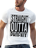 Straight Outta Phoenix Black Graphic T-Shirt