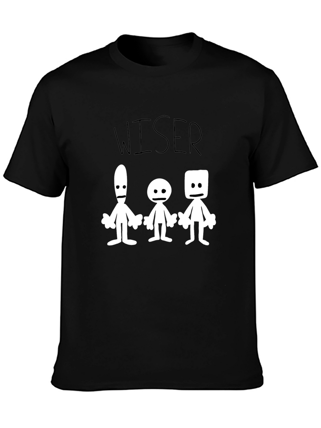 Wiser T-Shirt Graphic Print Black Crew Neck