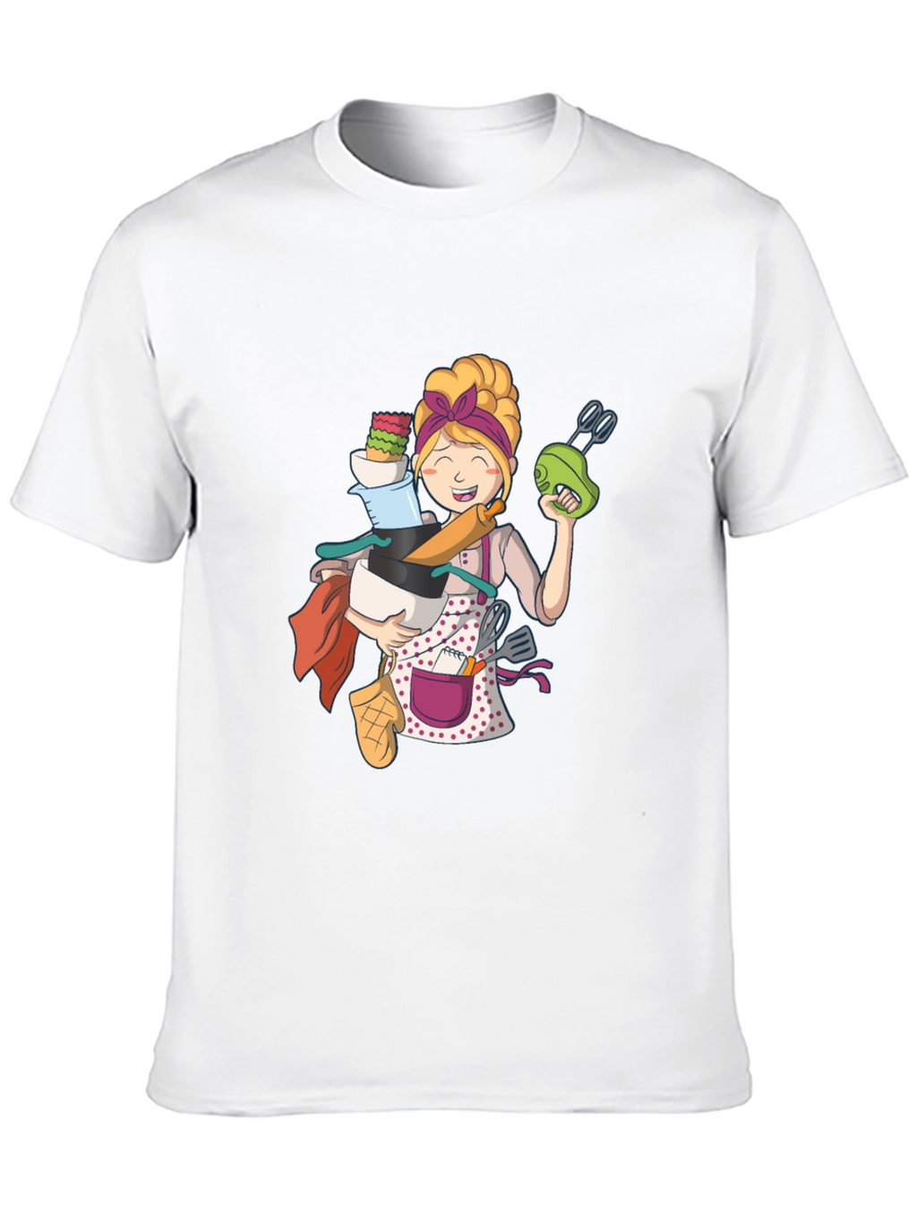 Cartoon Baker Graphic T-Shirt