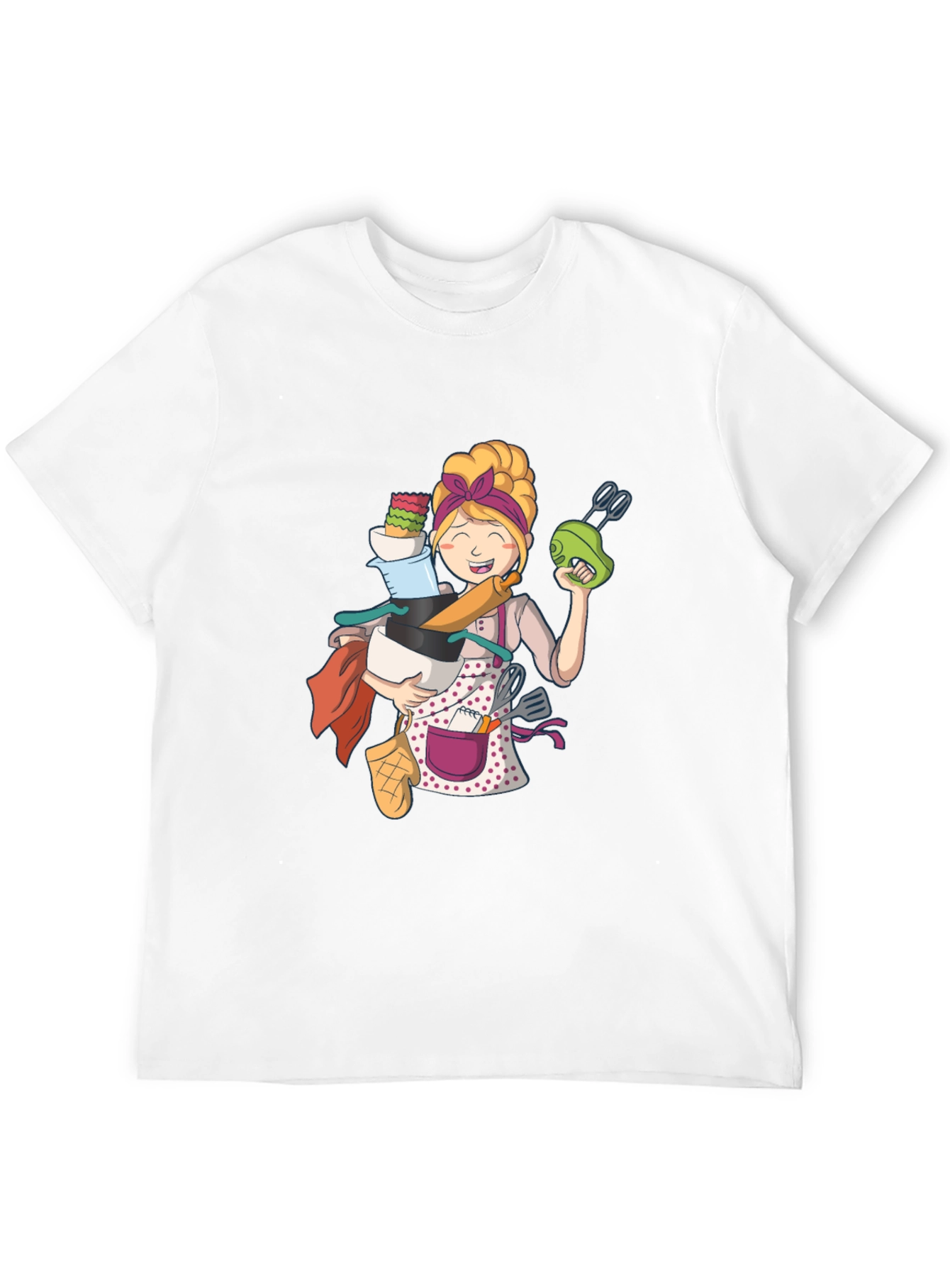 Cartoon Baker Graphic T-Shirt