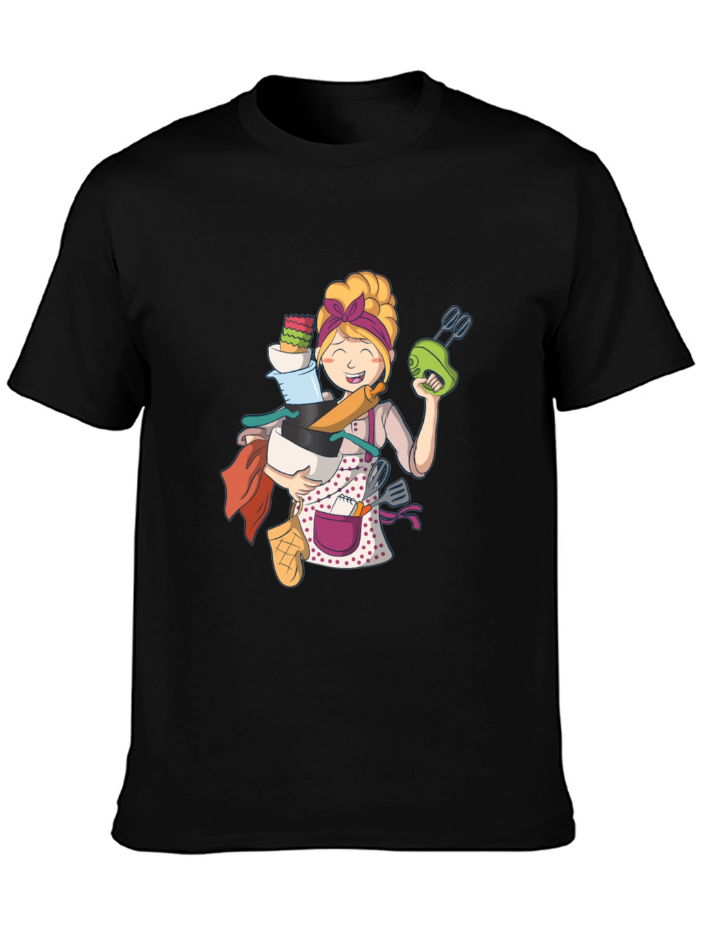 Cartoon Baker Graphic T-Shirt