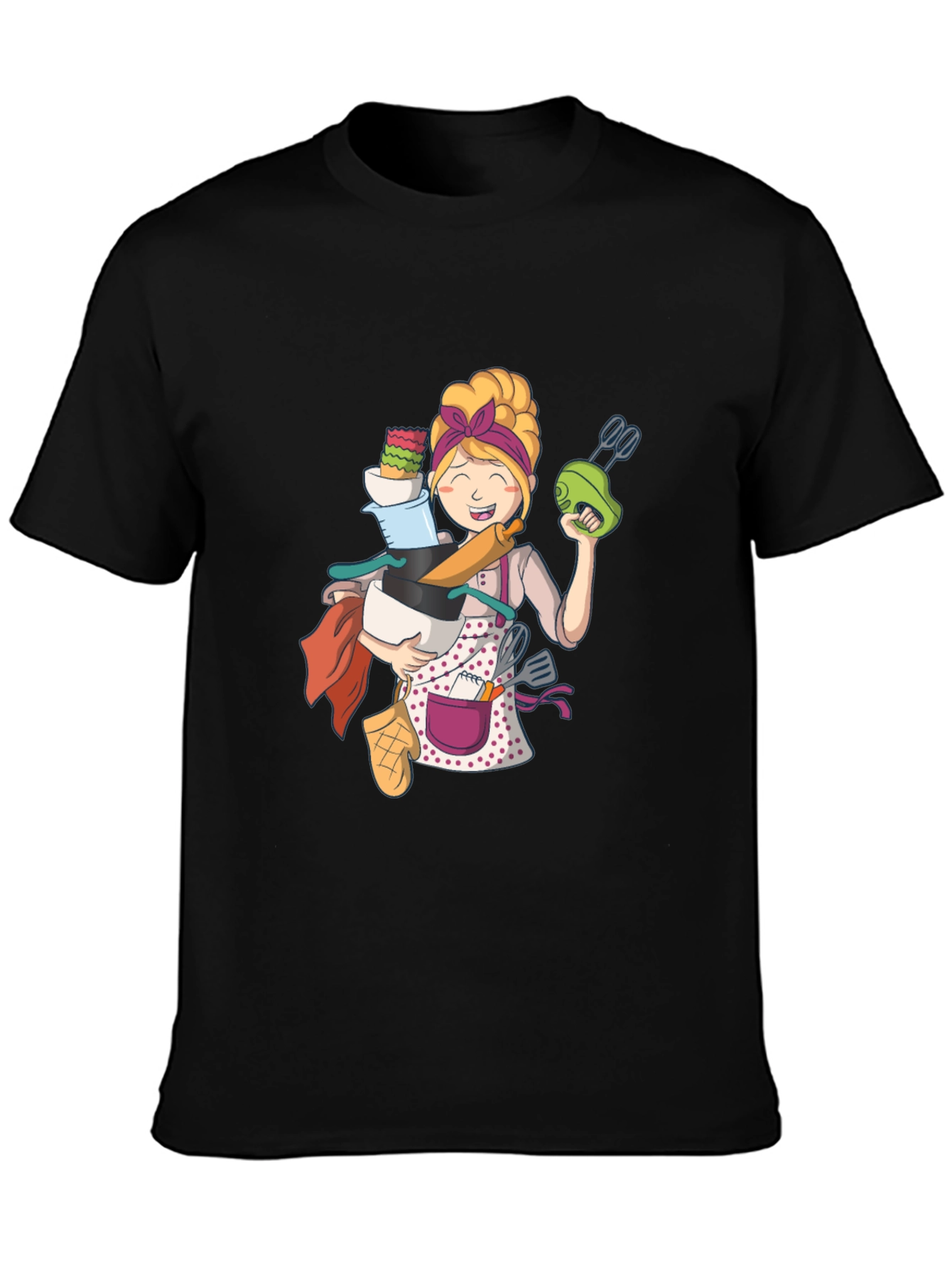 Cartoon Baker Graphic T-Shirt
