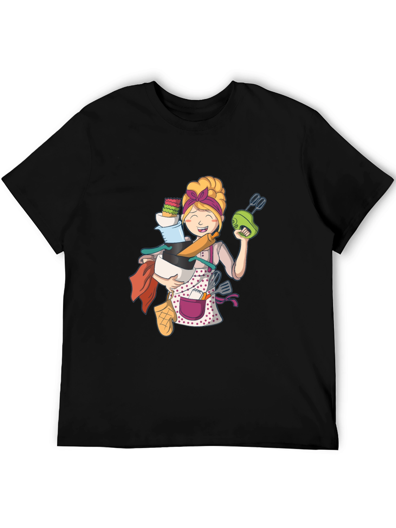 Cartoon Baker Graphic T-Shirt
