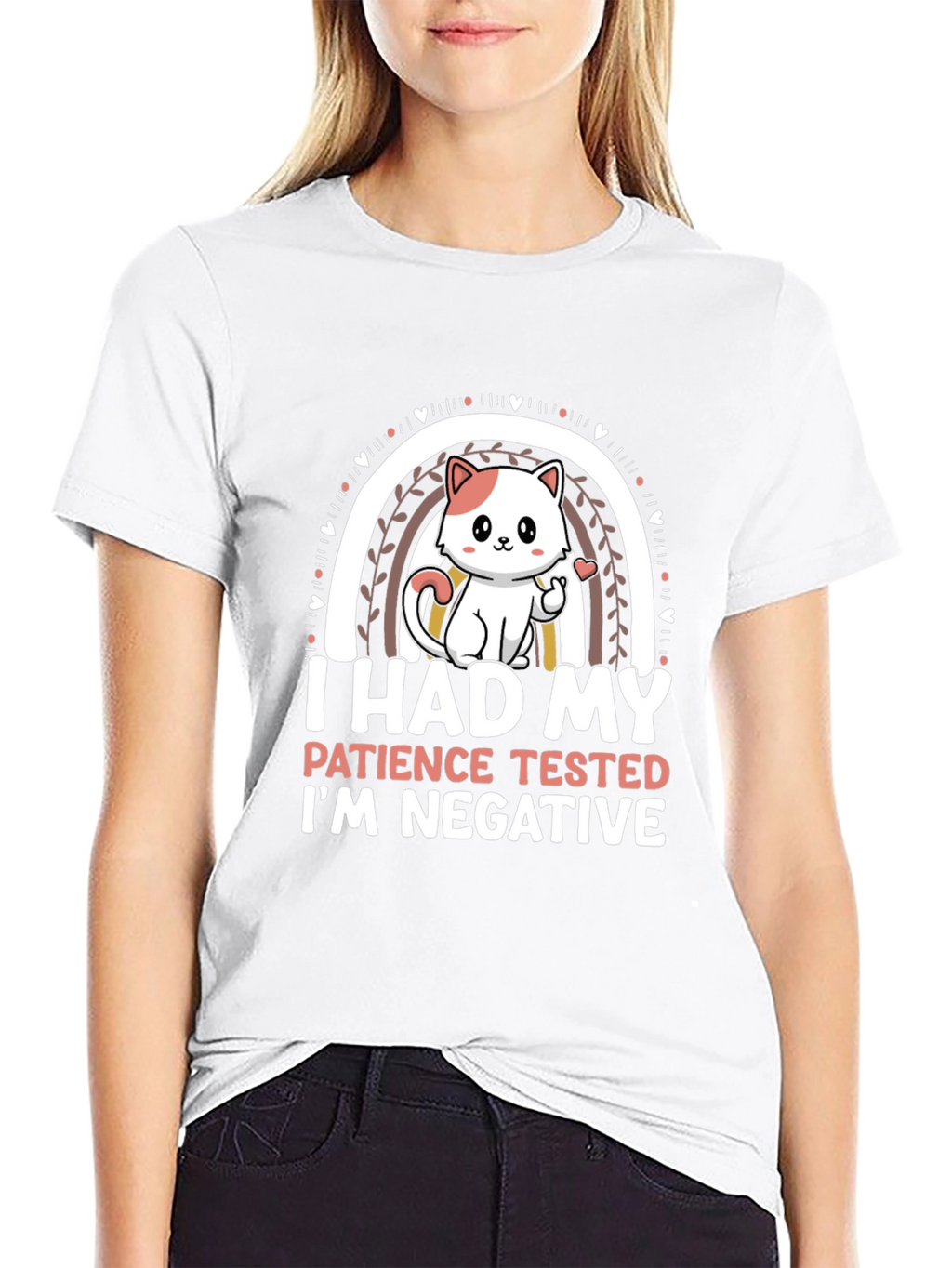 Funny Cat Patience Negative T-Shirt