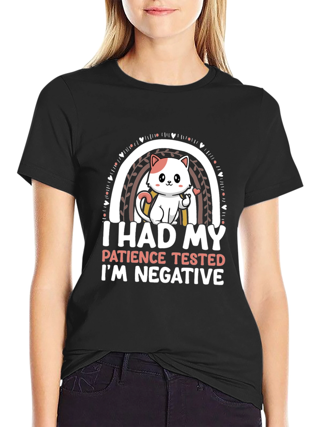 Funny Cat Patience Negative T-Shirt