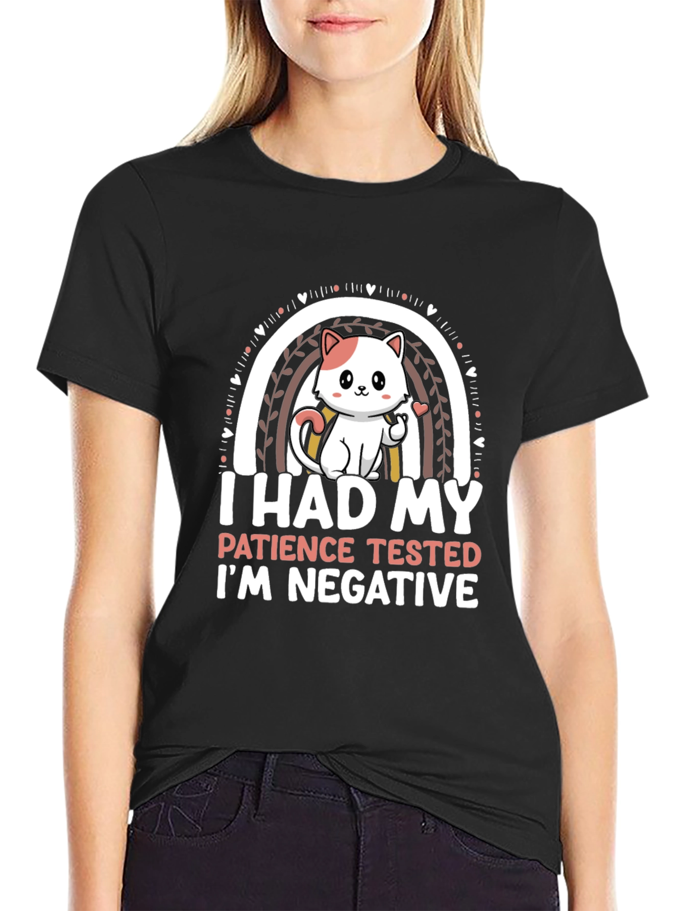 Funny Cat Patience Negative T-Shirt