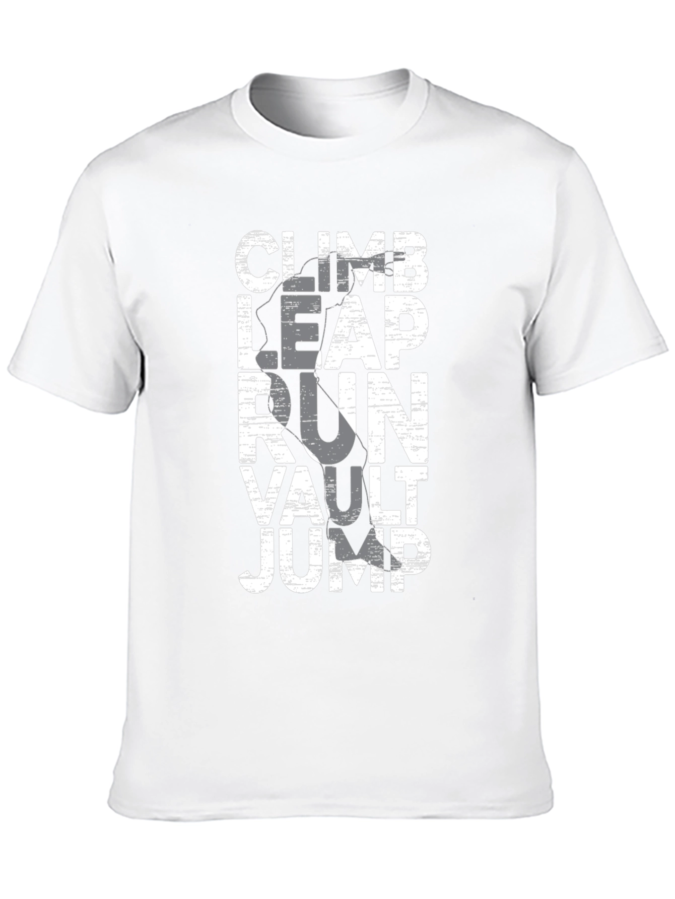 Climb Leap Run Vault Jump Black Graphic Tee