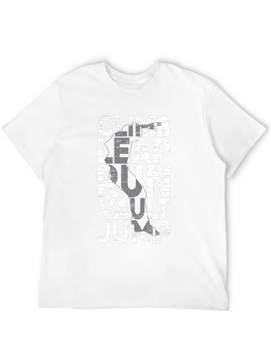 Climb Leap Run Vault Jump Black Graphic Tee