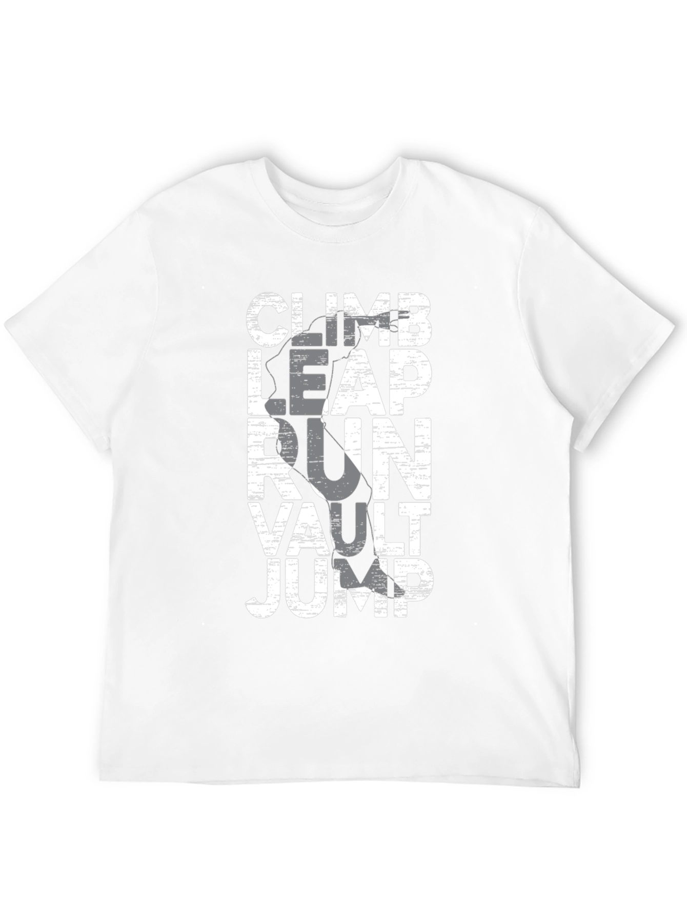 Climb Leap Run Vault Jump Black Graphic Tee