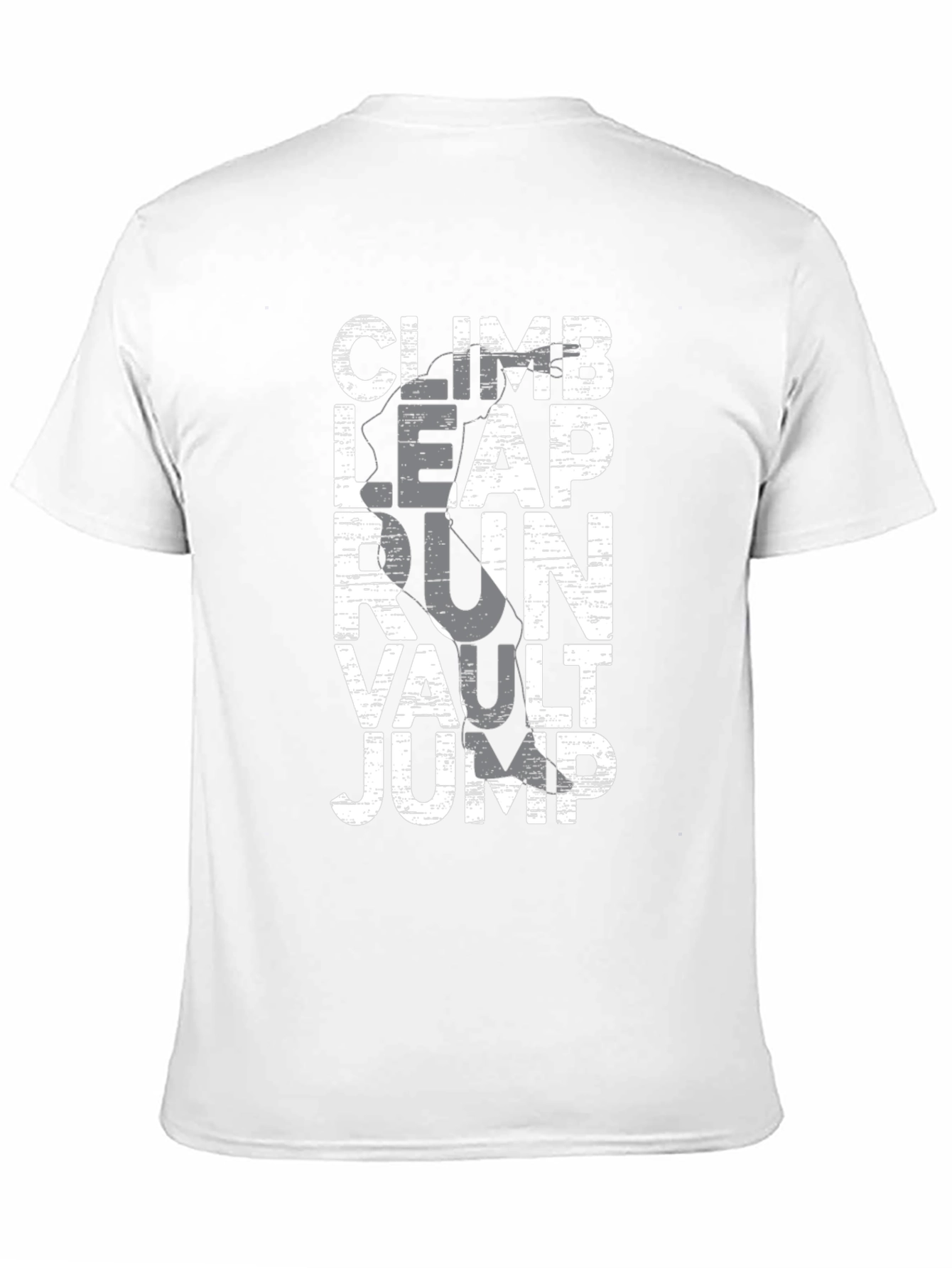 Climb Leap Run Vault Jump Black Graphic Tee