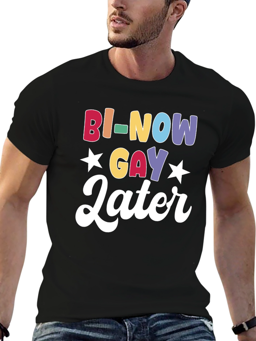 Bi-Now Gay Later Graphic Tee