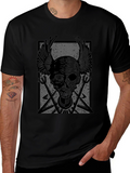 Skull Wings Graphic Print T-Shirt