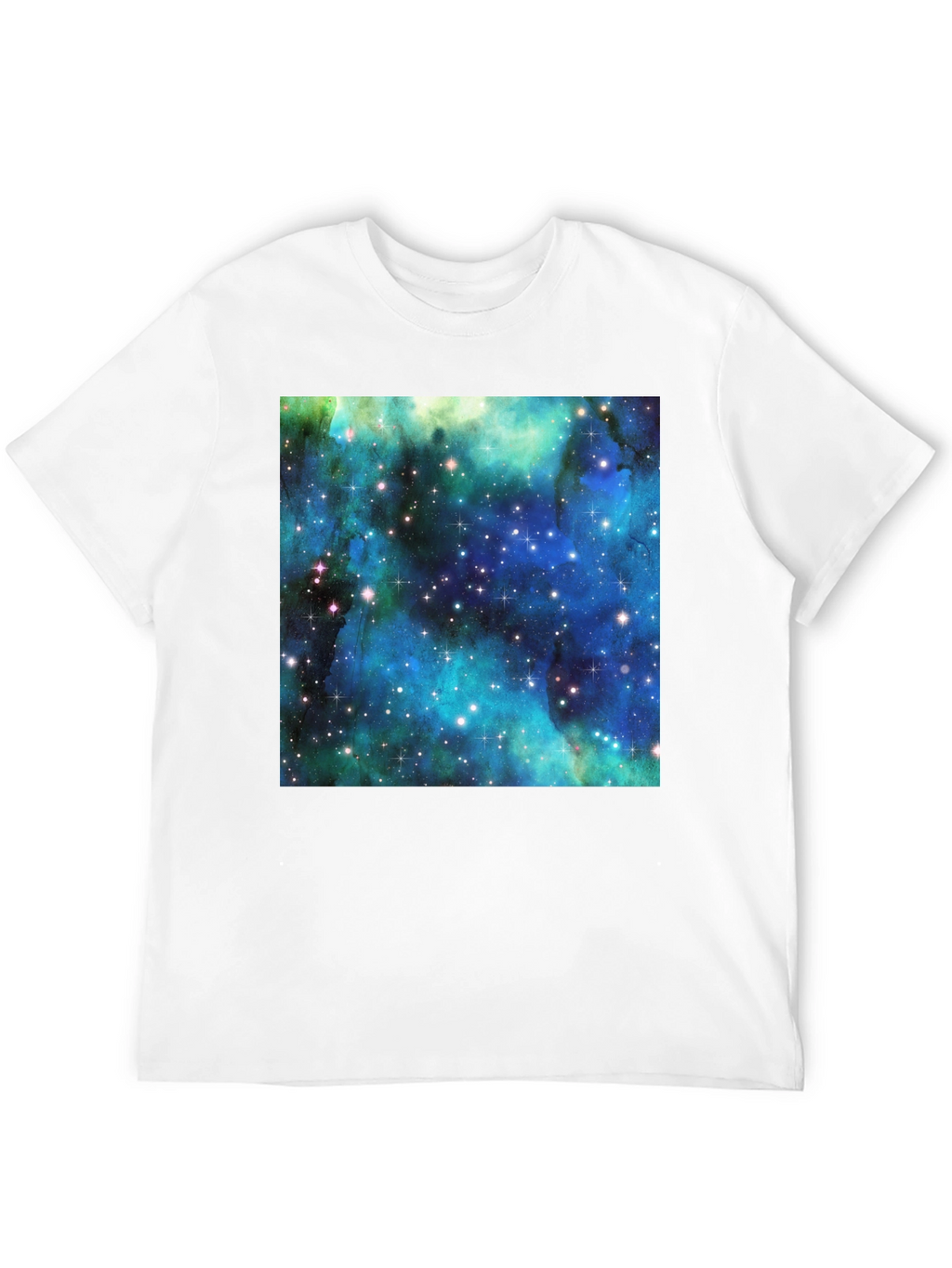 Galaxy Print Tee - Black Cotton Comfort