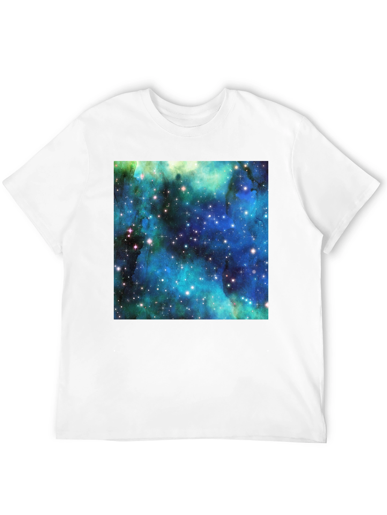 Galaxy Print Tee - Black Cotton Comfort