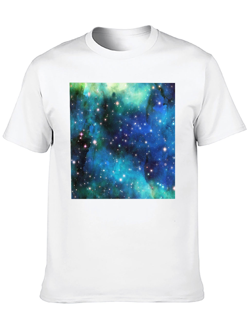 Galaxy Print Tee - Black Cotton Comfort
