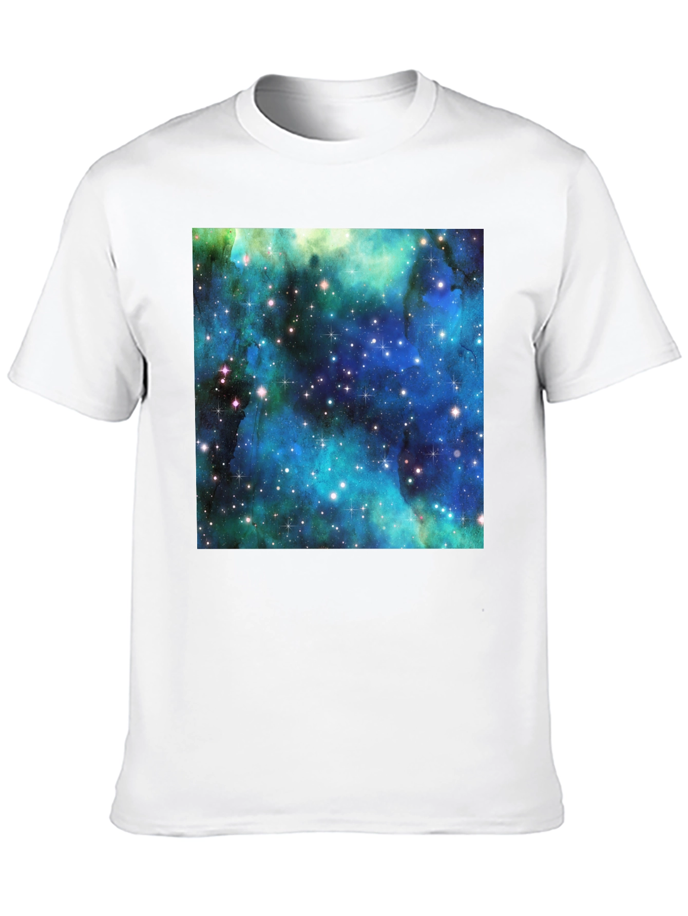 Galaxy Print Tee - Black Cotton Comfort