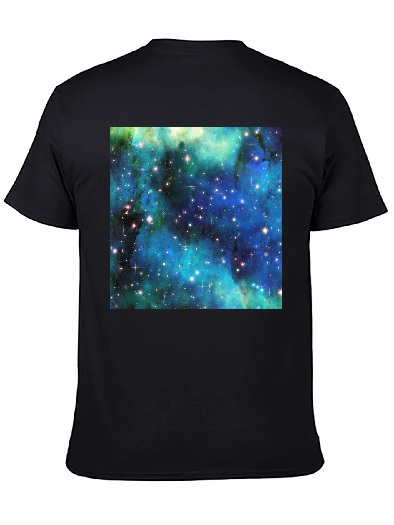 Galaxy Print Tee - Black Cotton Comfort