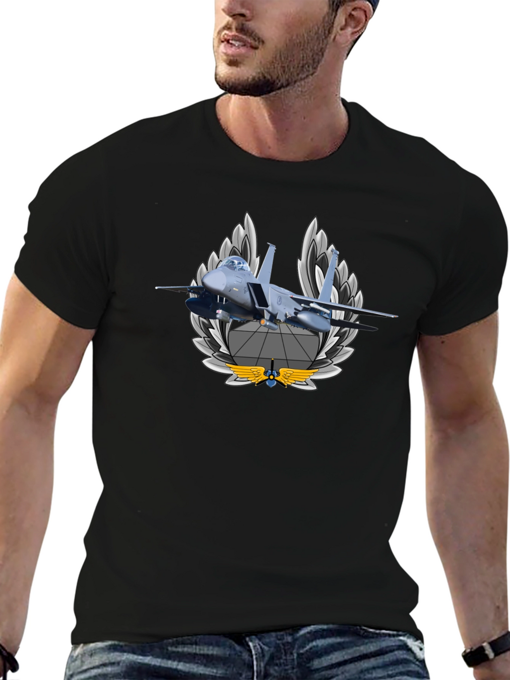 Jet Fighter Graphic T-Shirt - Cool Aviator Tee