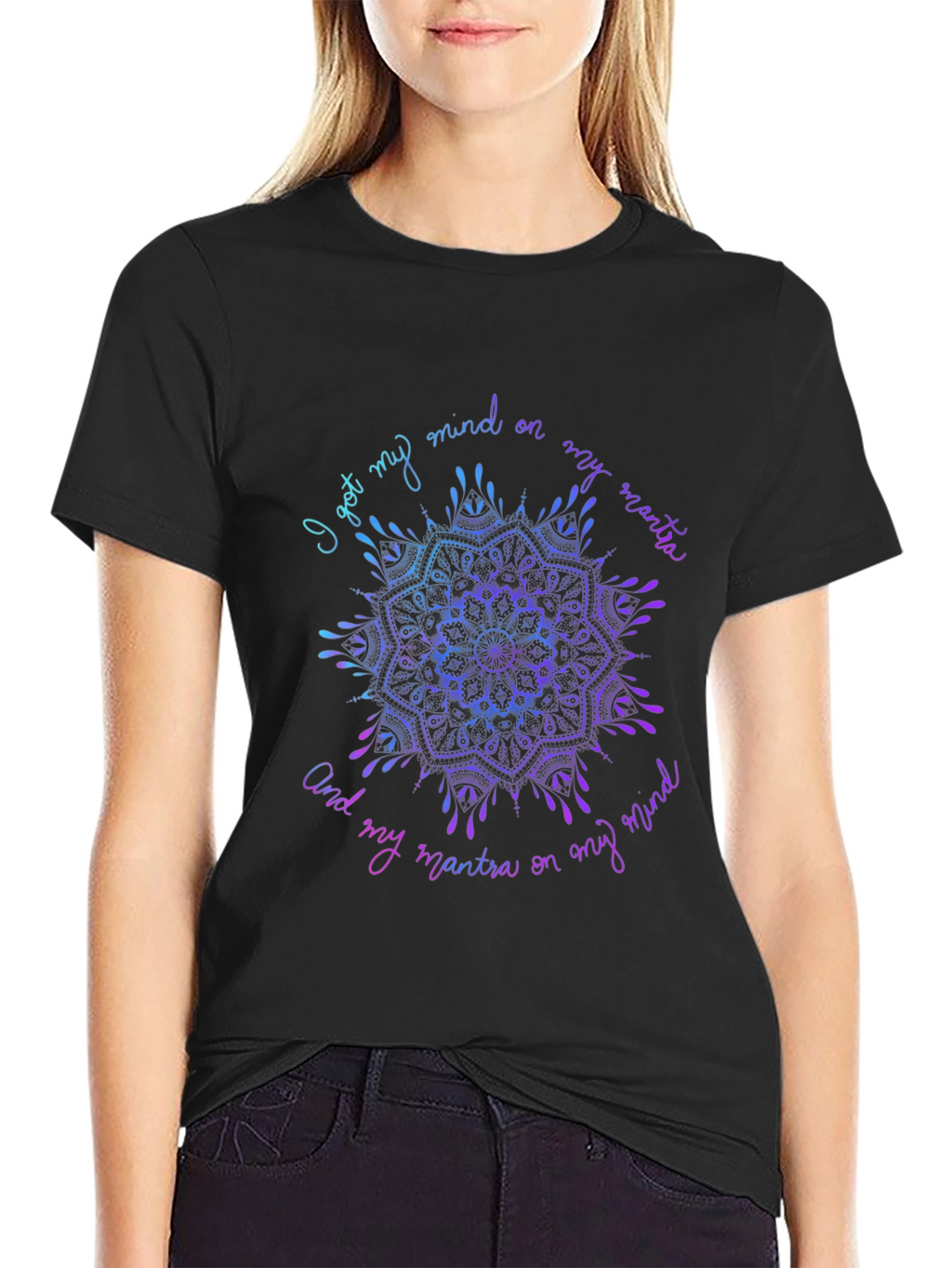 Mandala Mind Mantra Graphic Tee - Stylish Comfort