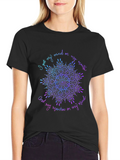 Mandala Mind Mantra Graphic Tee - Stylish Comfort